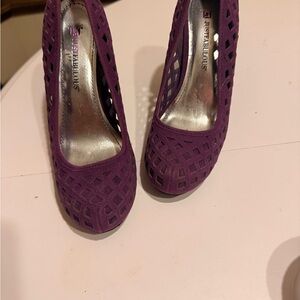 JustFab Purple Cutout Heels